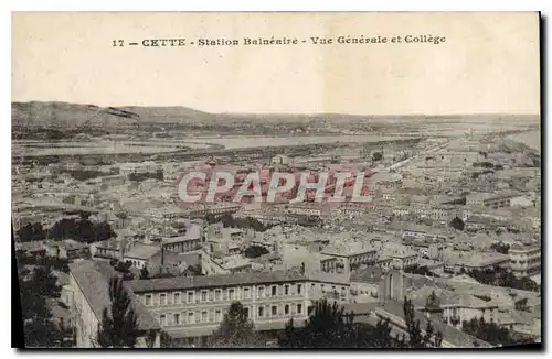 Cartes postales CETTE Station Balneaire Vue Generale et College