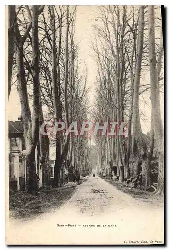 Cartes postales SAINT PONS AVENUE DE LA GARE