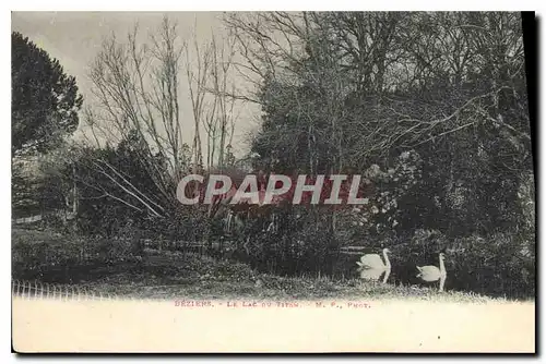 Cartes postales BEZIERS La Lac du TITAN Cygnes