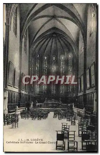 Cartes postales LODEVE Cathedrale St Fulcran Le Grand Choeur