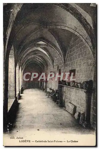 Cartes postales LODEVE Cathedrale Saint Fulcran Le Cloitre