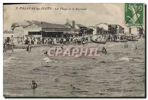 Cartes postales PALAVAS les FLOTS La Plage et la Kursaal