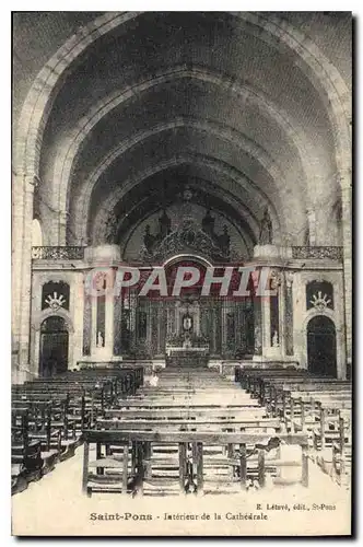 Cartes postales Saint Pons Interieur de la Cathedrale
