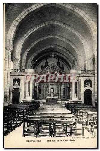 Cartes postales Saint Pons Interieur de la Cathedrale