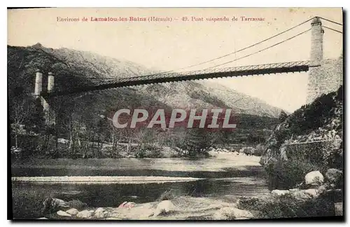 Cartes postales Environs de Lamalou les Bains Pont suspendu de Tarrassac