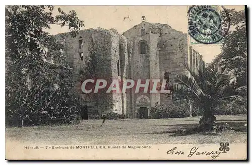 Ansichtskarte AK Environs de MONTPELLIER Ruines de Maguelonne