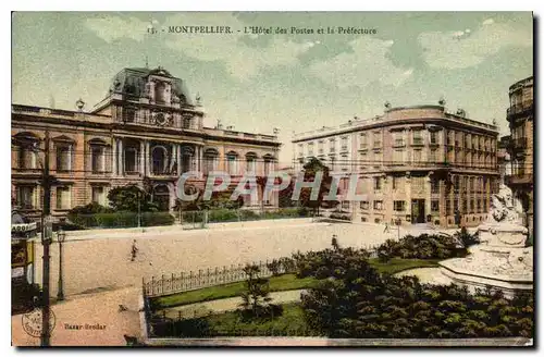 Cartes postales MONTPELLIER L'Hotel des Postes et la Prefecture