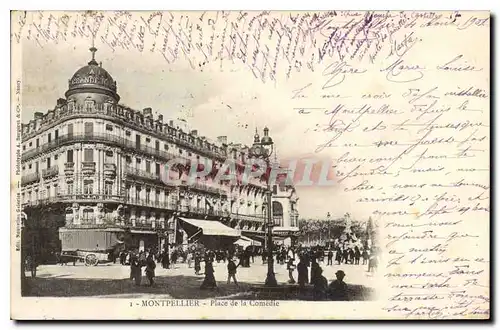 Cartes postales MONTPELLIER place de la comedie