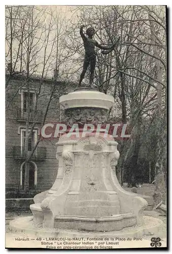 Ansichtskarte AK LAMALOU le HAUT Fontaine de la place du parc