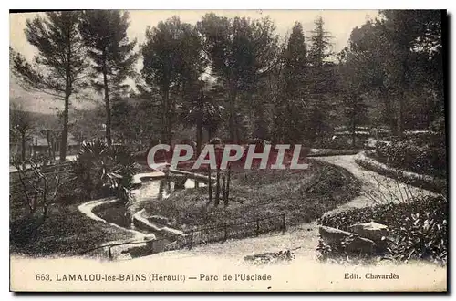 Ansichtskarte AK LAMALOU les BAINS Parc de I'Uselade