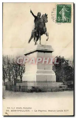 Ansichtskarte AK MONTPELLIER Le Peyrou Statue Louis XIV