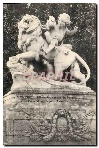 Cartes postales MONTPELLIER Promenade du peyrou La Force domptee par l'amour