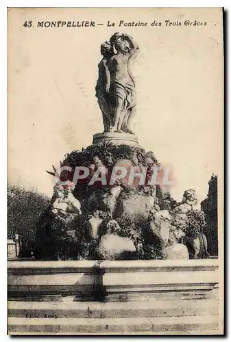 Ansichtskarte AK MONTPELLIER Le Fontaine des Trois Graces