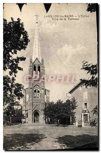 Cartes postales LAMALOU les BAINS L'Eglise Villa de la Terrasse