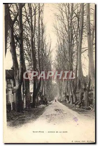 Cartes postales SAINT PONS AVENUE DE LA GARE