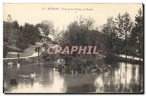 Ansichtskarte AK BEZIERS Plateau des Poetes le Jardin