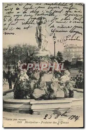 Ansichtskarte AK Montpellier Fontaine des Graces