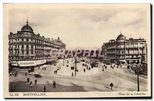 Cartes postales MONTPELLIER Place de la Comedie