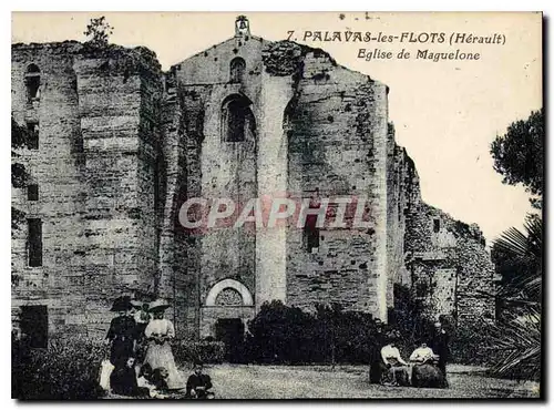 Ansichtskarte AK PALAVAS les FLOTS Eglise de Maguelone