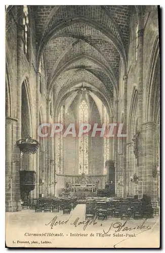 Ansichtskarte AK Herault Interieur de I'Eglise Saint paul