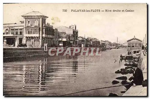 Cartes postales PALAVAS les FLOTS Rive droite et Casino