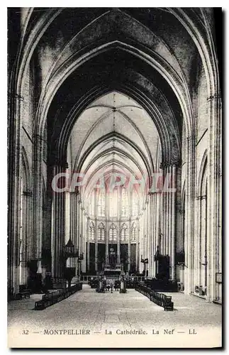 Cartes postales MONTPELLIER La Cathedrale La Nef