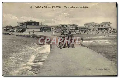 Ansichtskarte AK PALAVAS les FLOTS VUe prise de la jetee