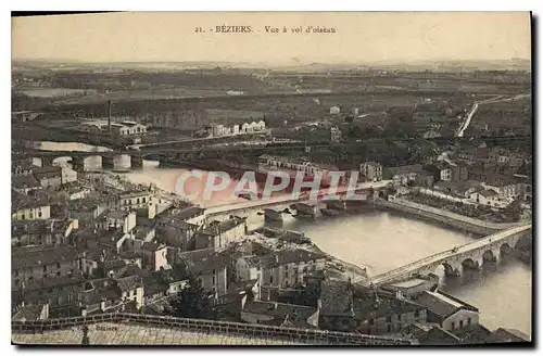 Ansichtskarte AK BEZIERS Vue a vol d'oiseau