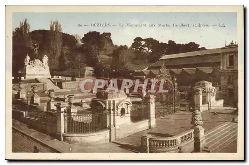 Cartes postales BEZIERS Le Monument aux Morts Injabert sculpeur