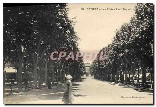 Cartes postales BEZIERS Les Allees Paul Riquet