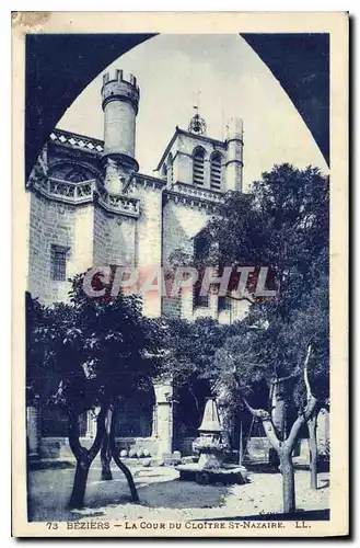 Cartes postales BEZIERS LA COUR DU CLOITRE ST NAZAIRE