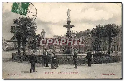 Ansichtskarte AK BEZIERS Fontaine de la Citadelle