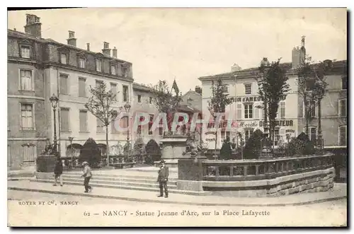 Ansichtskarte AK NANCY Statue Jeanne Jeanne d'Arc sur Place Lafayette