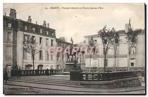 Ansichtskarte AK NANCY Square Lafavette et Statue Jeanne d'Arc