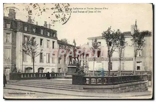 Cartes postales NANCY Square Lafayette et statue Jeanne d'Arc