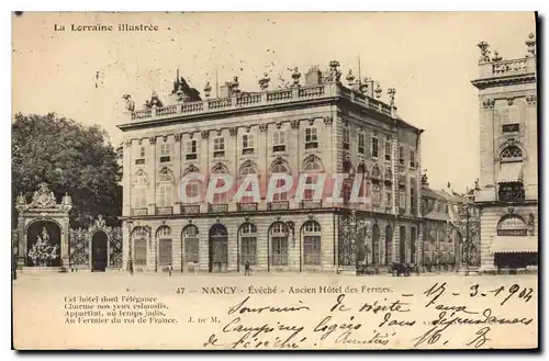 Cartes postales NANCY Eveche Ancien Hotel des Fermes