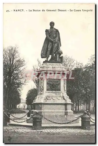 Ansichtskarte AK NANCY La Statue du General drouot Le Cours Leopold