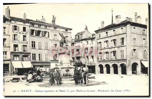 Cartes postales NANCY Statue equestre de RENE