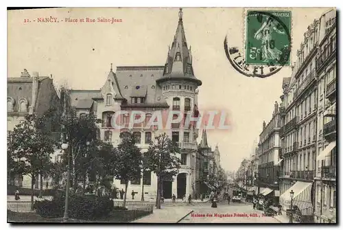 Cartes postales Nancy Place et Rue Saint Jean