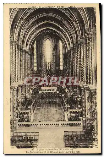 Cartes postales Eglise abbatiale La Sanctuaire et le Choeur aux Jours de fete