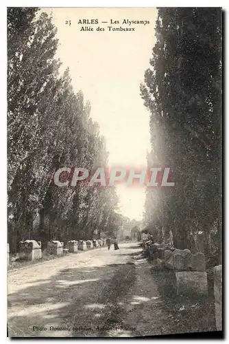 Cartes postales Arles Les Alyscamps Allee des Tombeaux