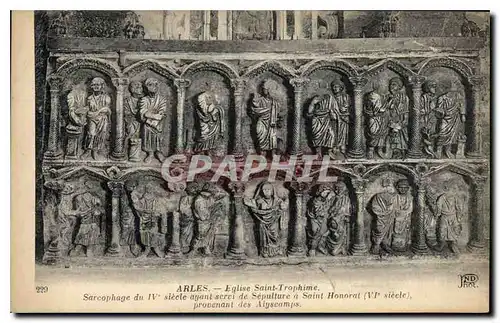 Ansichtskarte AK Arles Eglise St Trophime Sarcophage