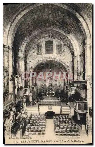 Cartes postales Les Saintes Maries Interieur de la Basilique