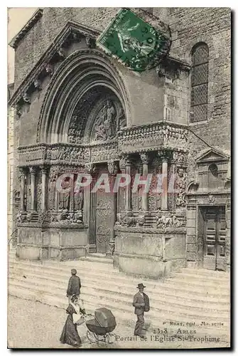 Ansichtskarte AK Arles Portail de l'Eglise St Trophime