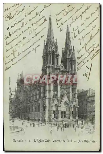 Cartes postales Marseille L'Eglise St Vincent de Paul