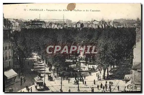 Cartes postales Marseille Perspective des Allees de Meilhan et des Capucines