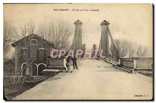 Cartes postales Mallemort entree du Pont Suspendu