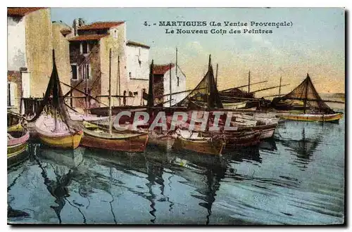 Cartes postales Martigues la Venise Provencale le nouveau Coin des peintres Bateaux