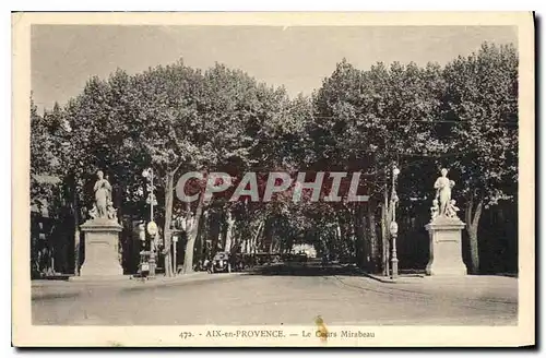 Cartes postales Aix en Provence la cours Mirabeau