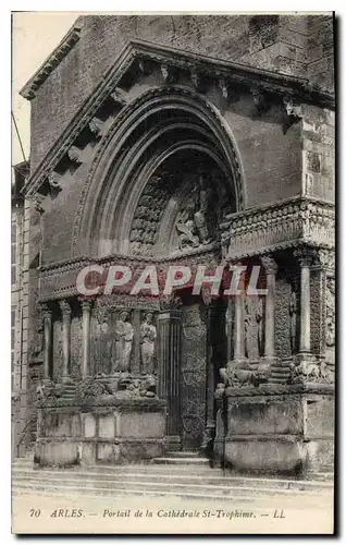 Cartes postales Arles portail de la cathedrale St Trophime